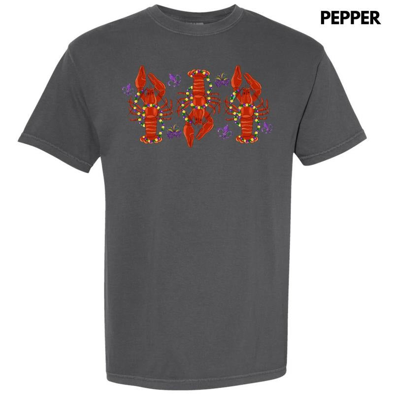 Crawfish Mardi Gras Comfort Colors T-Shirt Hoodie, Sweatshirt | DripVista.com