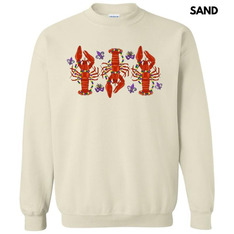 Crawfish Mardi Gras Sweatshirt T-Shirts, Hoodie | DripVista.com
