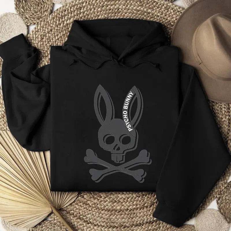 Crazy Bunny Hoodie, Psycho Bunny Skull & Bone, Punk, Cool Shirtstyle{n002}2 T-Shirts, Sweatshirt | DripVista.com