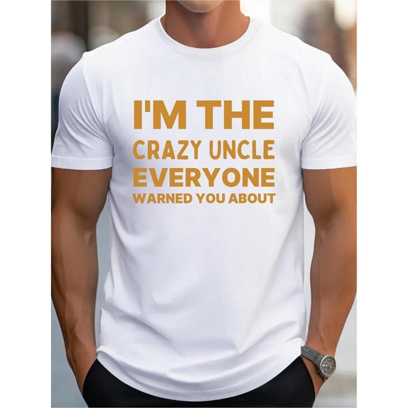 Crazy Uncle Warning G500 pure cotton men's T-shirt comfort fit Made in USA