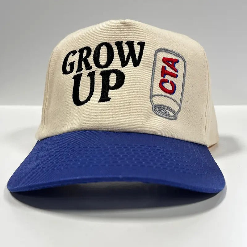 Grow Up Custom Embroidered Blue/Cream Snapback Cut the Activist T-Shirts, Hoodie, Sweatshirt | DripVista.com