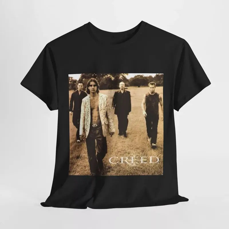 Creed Tshirt Vintage Rock Gunpla brand Album Cover Garage Beers Unisex Heavy Cotton Tee Tshirt Hoodie, Sweatshirt
