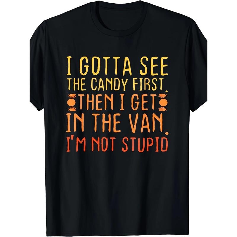 Creepy Graphic T-Shirt for Men - Spooky Halloween Tee with Humorous Slogan