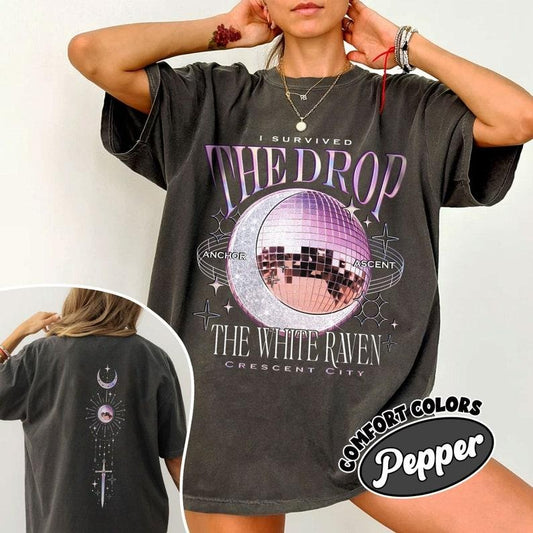 Crescent City Fan Comfort Colors Shirt, I Survived The Drop Shirts, Sjm Merch, House Of Earth And Blood