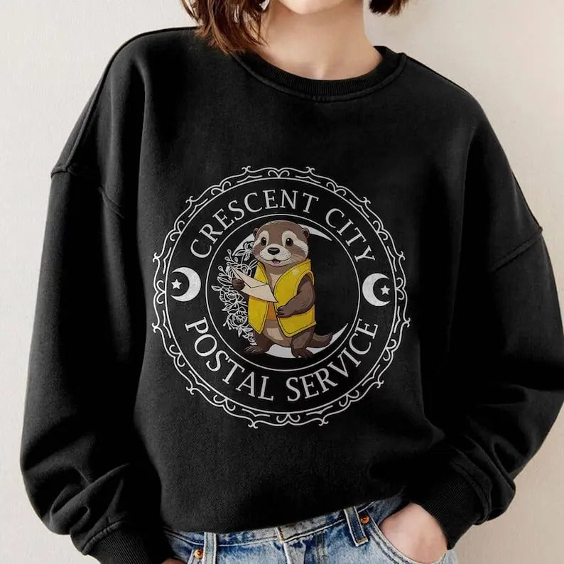 Crescent City Postal Service Sweatshirt, House of Earth and Blood, Lunathion, Crescent City Otter, Sarah J Maas, Crescent...