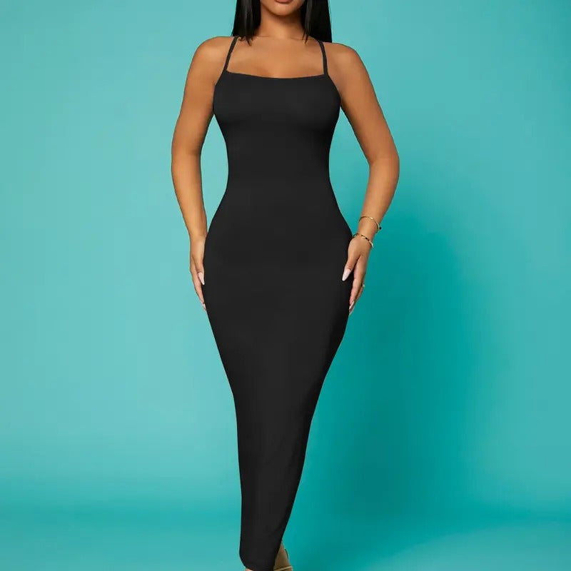 Criss Cross Backless Spaghetti Strap Long Cami Bodycon DressY2K T-Shirts, Hoodie, Sweatshirt | DripVista.com