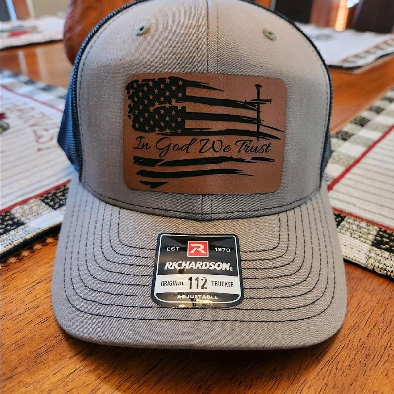 In God We Trust Flag w/ Cross - Richardson 112 Trucker Hat T-Shirts, Hoodie, Sweatshirt | DripVista.com