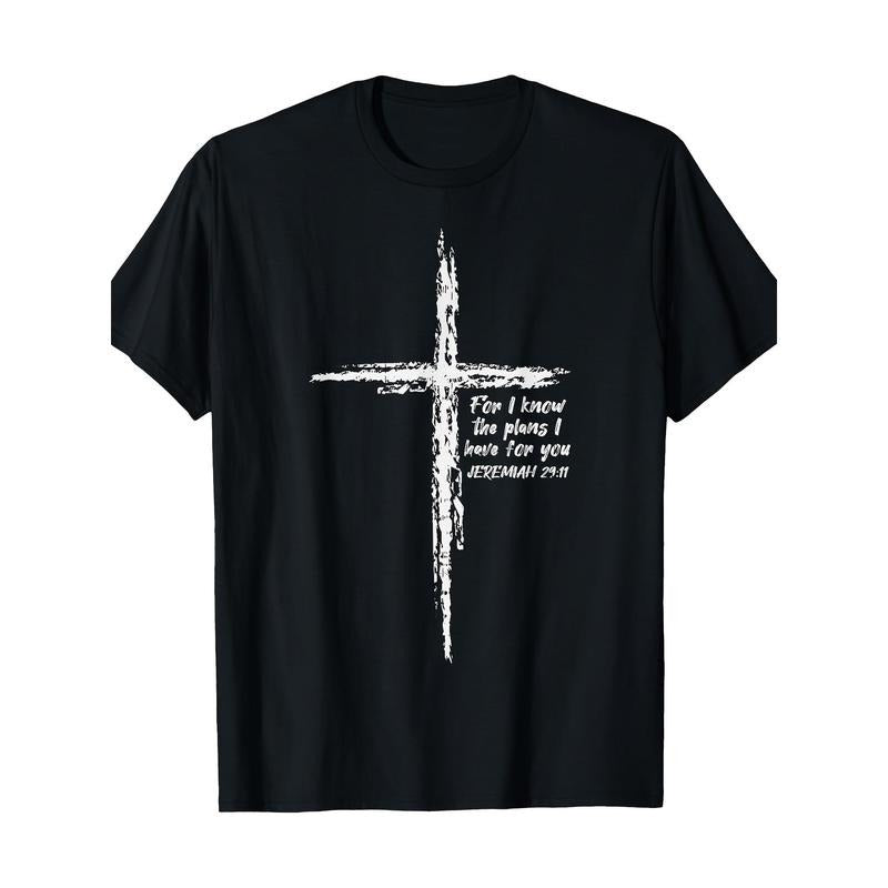 Cross I Know The Plans Verse Bible Jesus Go Christian Gift T-Shirt-100% Cotton-220g made in usa Hoodie, Sweatshirt