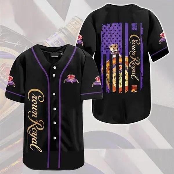 Crown Royal Baseball Jersey Shirt, Crown Royal Shirt, Crown Royal Baseball Tee, Shirt For Men, 'Whiskey Jersey Men,...