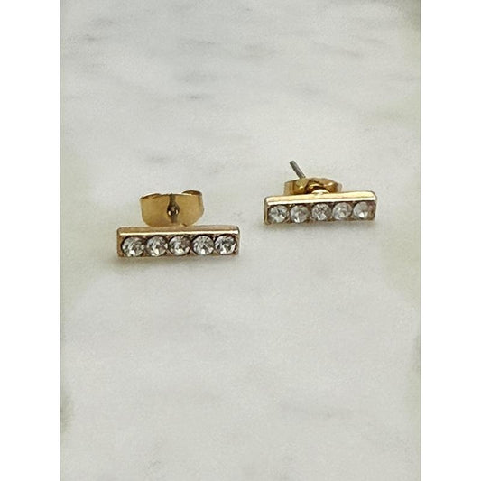 Crystal Bar Earrings
