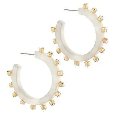 Crystal Studded Hoop Earrings T-Shirts, Hoodie, Sweatshirt | DripVista.com