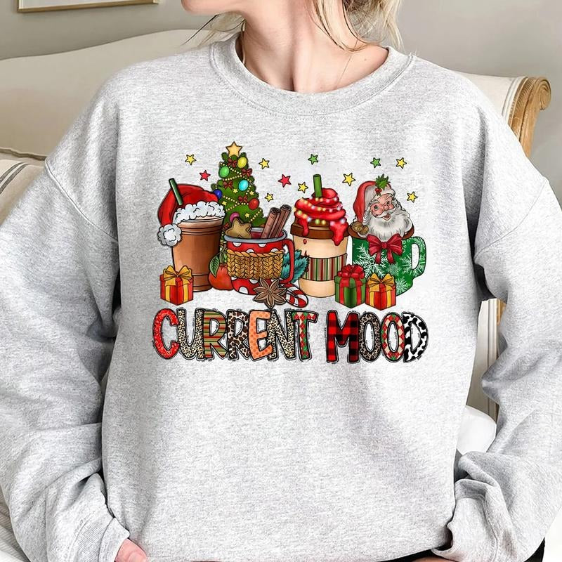 Current Mood Christmas Crewneck Sweatshirt, Hoodie, T-shirt | DripVista.com