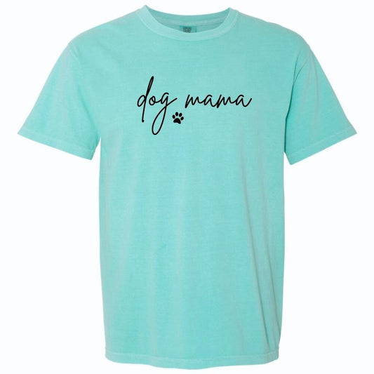 Cursive Dog Mama Comfort Colors T-Shirt 'NLB'