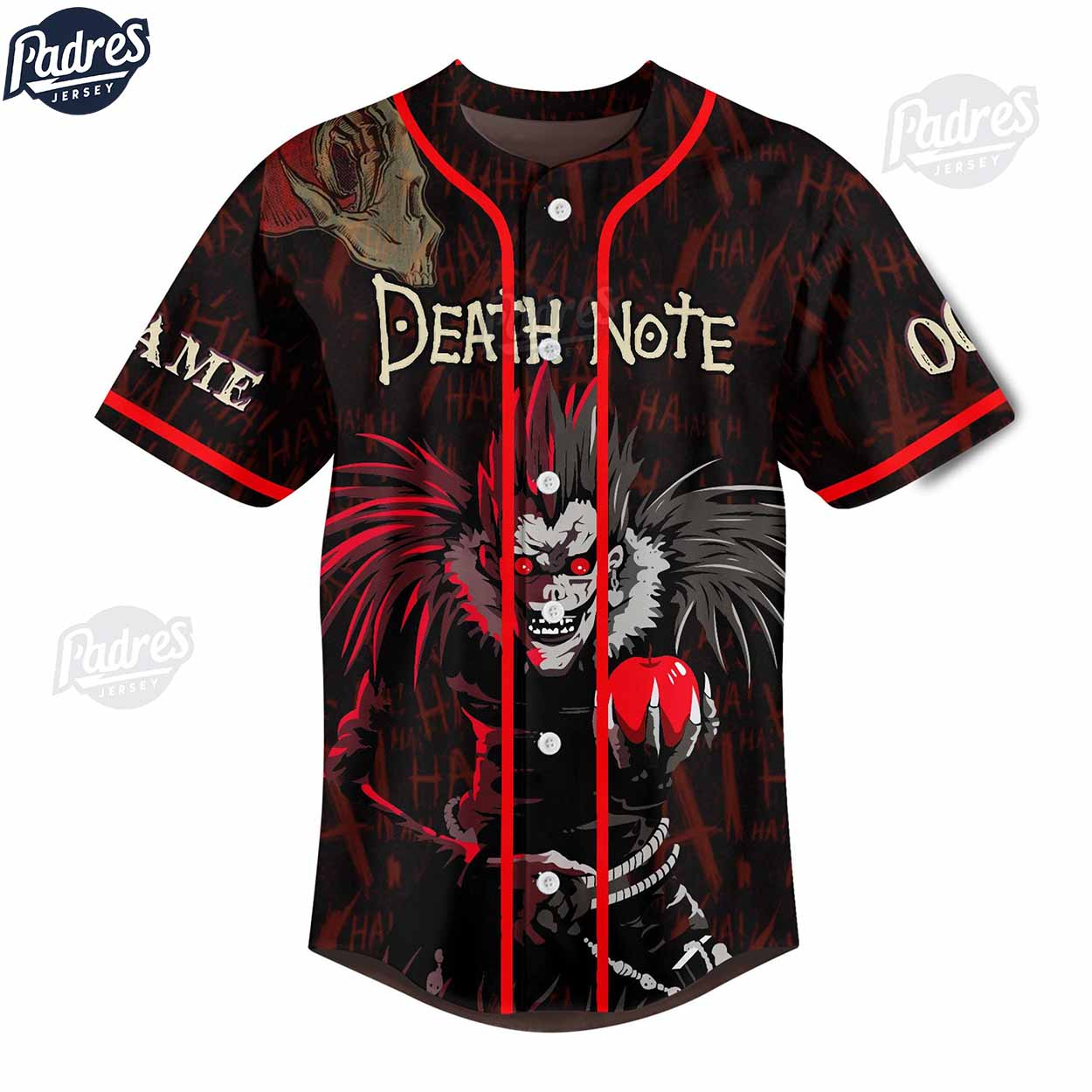 Custom Anime Death Note Baseball Jersey - Padres Jersey Oasis: Elevate Your Baseball Style Game