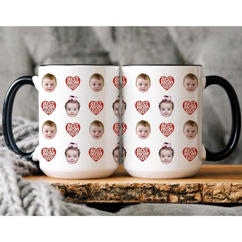 Custom Baby Face Mug, Personalized Face Coffee Mug, Custom Kids Photo Mother's Day Mug, Personalized Photo Mug For Dad, Father's Day Gift