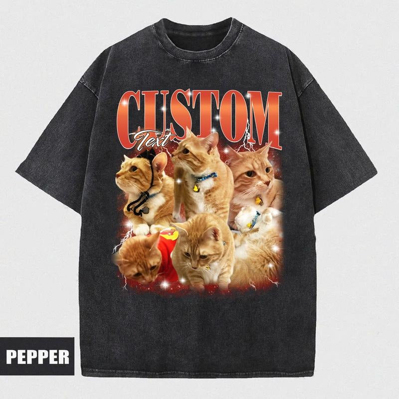 Custom Comfort Colors Pet TShirt, Retro Dog Shirt, Personalized Pet Shirt, 90s shirt, Women Tee Top Womenswear Streetwear Summer Crewneck Casual