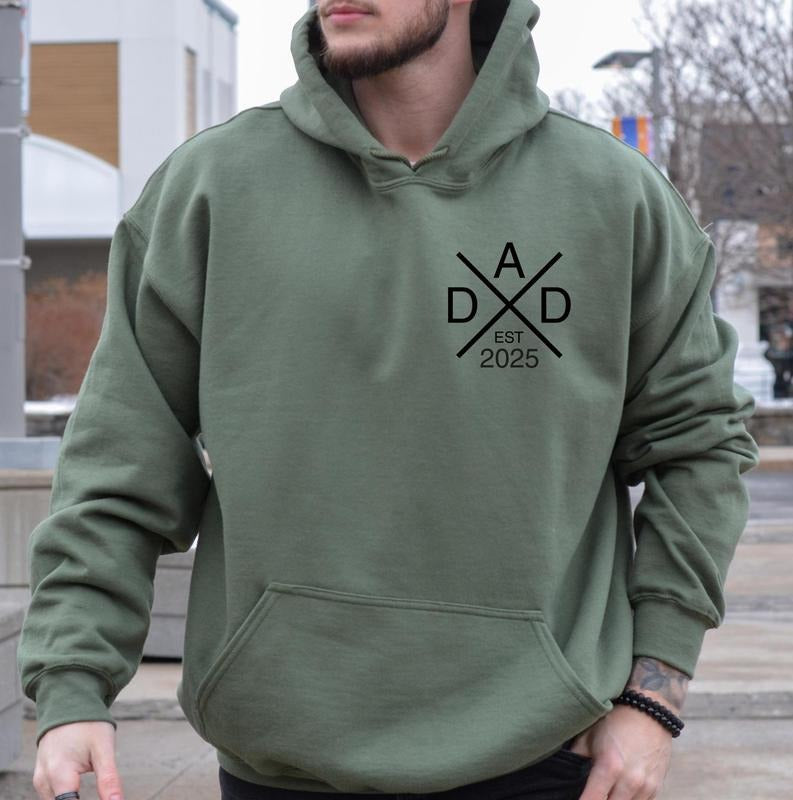 Custom Dad Est Shirt, Father's Day Sweatshirt, Gift for Dad, Gift for Grandpa, New Dad shirt, Father's Day Gift, Birthday Gift Dad