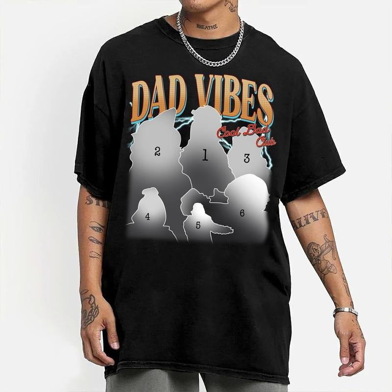 Custom Dad Vibes Shirt - Funny Dad Life Shirt, Retro Mother Shirts, Mother's Day Gift, Father's Day Gift, Women's Casual T-Shirt