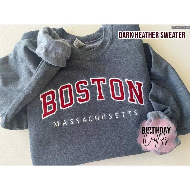 Custom Embroidered Varsity Text Sweater, Tee Shirt, Hoodie, Personalized Embroidery University Group Gang Matching Outfit...