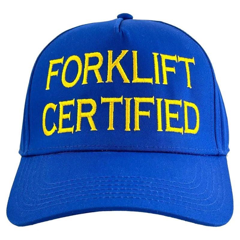 Custom FORKLIFT CERTFIED Funny CERTIFIED Custom Embroidered Cap Hat T-Shirts, Hoodie, Sweatshirt | DripVista.com