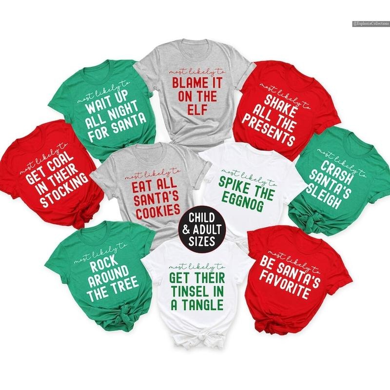 Custom Family Christmas Shirts, Sweater, Hoodie, Funny Personalized Christmas Party Shirt, Matching Pajamas, Custom Group...