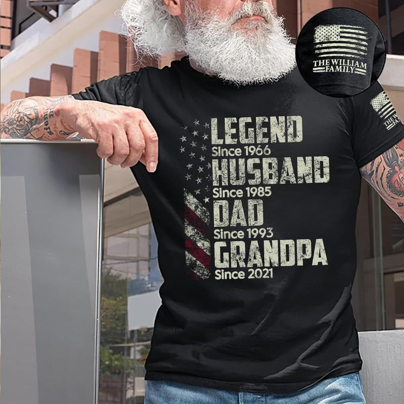 Custom Father's Day Shirt With Nick Name And Year, Father's Day Shirt, Personalized Legend Husband Dad Grandpa Shirt, Best Gift For Grandpa, Grandpa Tee