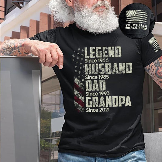 Custom Father's Day Shirt With Nick Name And Year, Father's Day Shirt, Personalized Legend Husband Dad Grandpa Shirt, Best Gift For Grandpa, Grandpa Tee