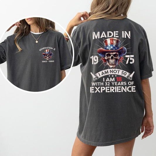 Custom Generation X Comfort Colors Unisex Shirt, Persionalized Birthday Gift T-shirt, Custom Birth Year Graphic Tee, Funny Birthday Gift Clothing