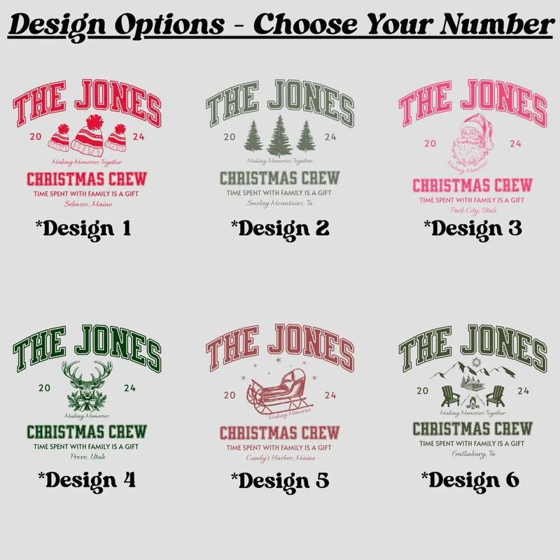 Custom Gifted Family Christmas Shirts Comfort Colors Matching Family Christmas Tshirts Personalized Name Christmas Crew Shirt Adult Youth Womenswear Clothing Suits Casual Crewneck Shortsleeve