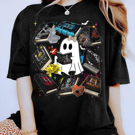 Custom Halloween Of Your Favorite Book Shirt, Custom Reading Book Shirt, Custom Bookmerch Shirt, Customized Womenswear