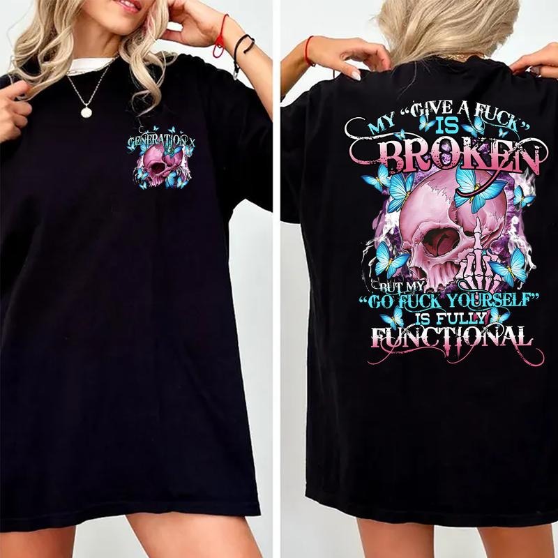 Custom Hoodie For Gen X Baby Boomers Millennial, My Give A F Is Broken FAFO Hoodie Raised on Hose Water and Neglect 100% Cotton Two-Sided Design Women and Men Hoodie Casual Classic Fit