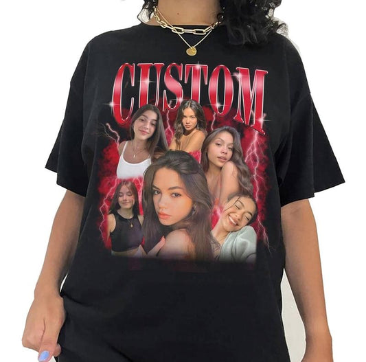 Custom Photo Shirt Top Womenswear Underwear Streetwear Tshirt Summer
