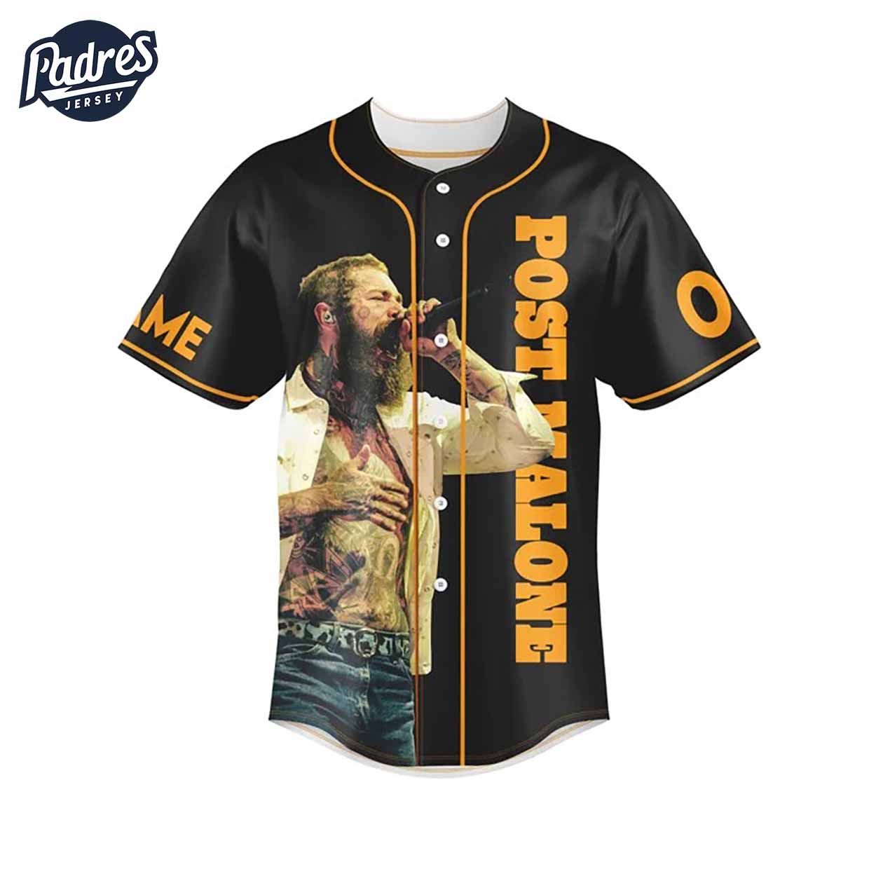 Custom Post Malone F1-Trillion Baseball Jersey For Adults - Padres Jersey Oasis: Elevate Your Baseball Style Game
