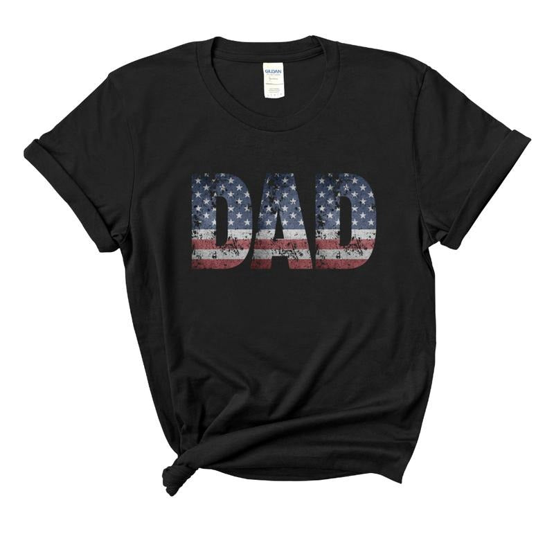 Custom USA Flag T-shirts - Great Fathers Day Gift - Choose Any Words Menswear Personalized Hoodie, Sweatshirt | DripVista.com