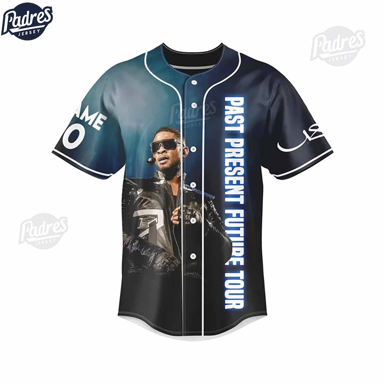 Custom Usher Past Present Future Baseball Jersey - Padres Jersey Oasis: Elevate Your Baseball Style Game