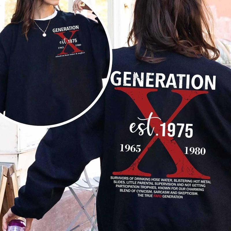 Custom Year Generation X Skull Hoodie New Version Fafo T-shirt Raised On Hose Water And Neglect 100% Cotton Sweater Two-sided Shirt  T-shirt, sweater and Hoodie