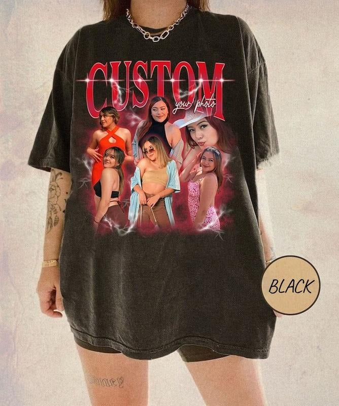 Custom Your Own Bootleg Shirt, Retro Custom Bootleg Rap Tee, Custom Your Photo Tee, Insert Your Design Shirt, Vintage...