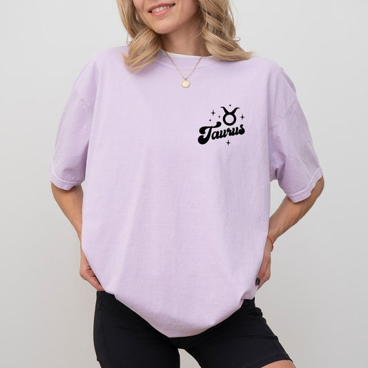 Custom Zodiac Sign Comfort Colors Shirt, Personalized Zodiac Graphic Tee, Astrology Lover Unhinged Tees, Horoscope Shirt