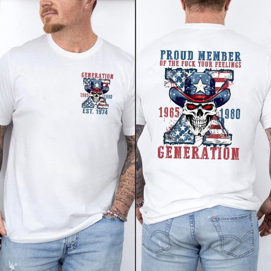 Customize Raised On Hose Water And Neglect X Generation Shirts, Print On Back, Full Size, Full Color, Gen X Shirt, X Generation Shirt