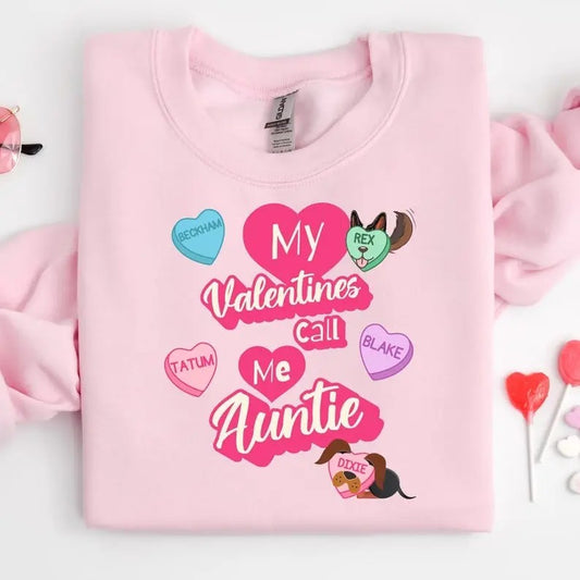 Customized Auntie and Dog Lover Valentine Gift Aunts Valentine Gift Cool Aunts Club Trendy Aunt Gift Trendy Aunt Sweater Best Auntie Hoodie