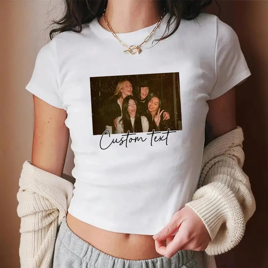 Customized Photo Graphic Baby Tee, Vintage Baby Tee With Picture, Custom Photos Tee Shirt, Personalized Birthday Gifts