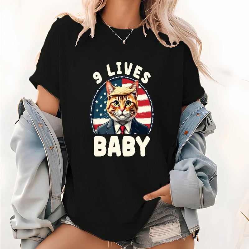 Cute "Spiky hair fighters Lives Baby" Cat Trump Women'WB shield Lightsaber brand