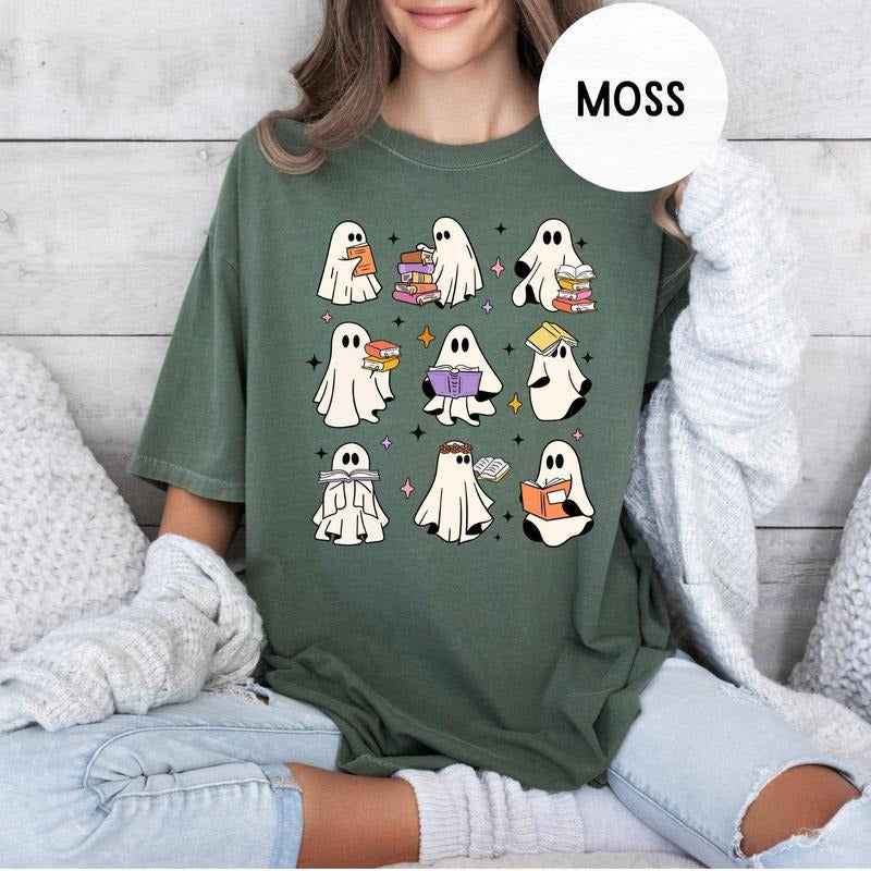 Cute Acotar Ghost Shirt, Ghost Reading A Court of Mist and Fury T-shirt, SJM Book Reader, SJM Book Ghost Shirt, SJM...