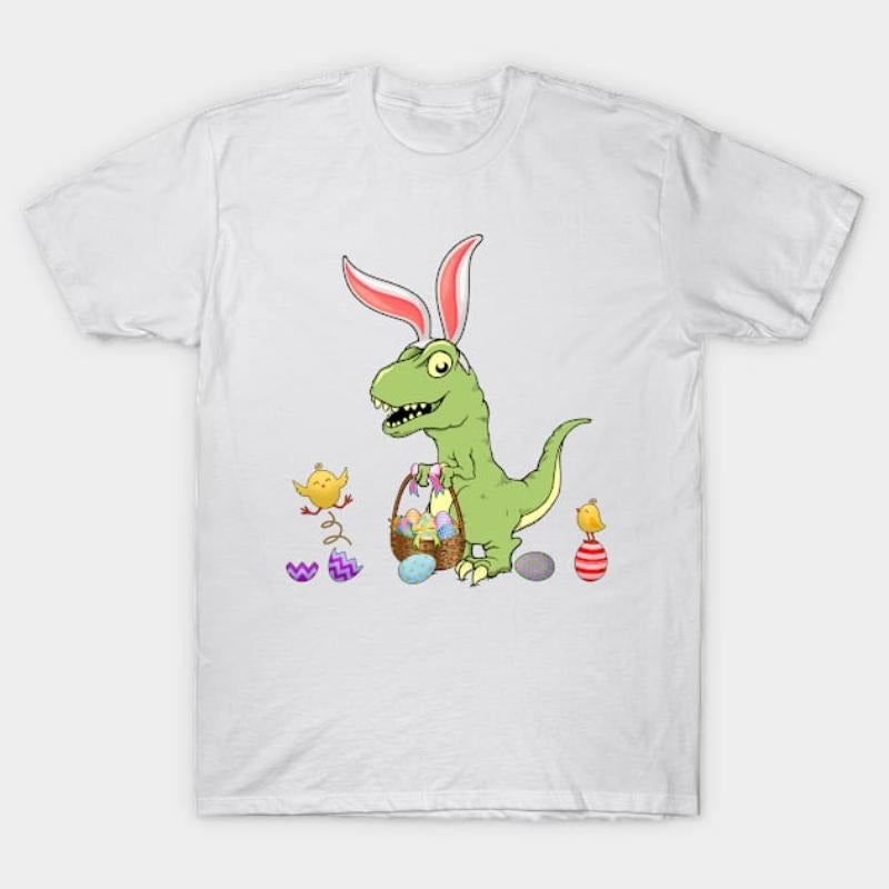 Cute Baby Dinosaur with Easter Basket Gunpla brand Bunny Ears T-Shirt style 02 Hoodie, Sweatshirt | DripVista.com