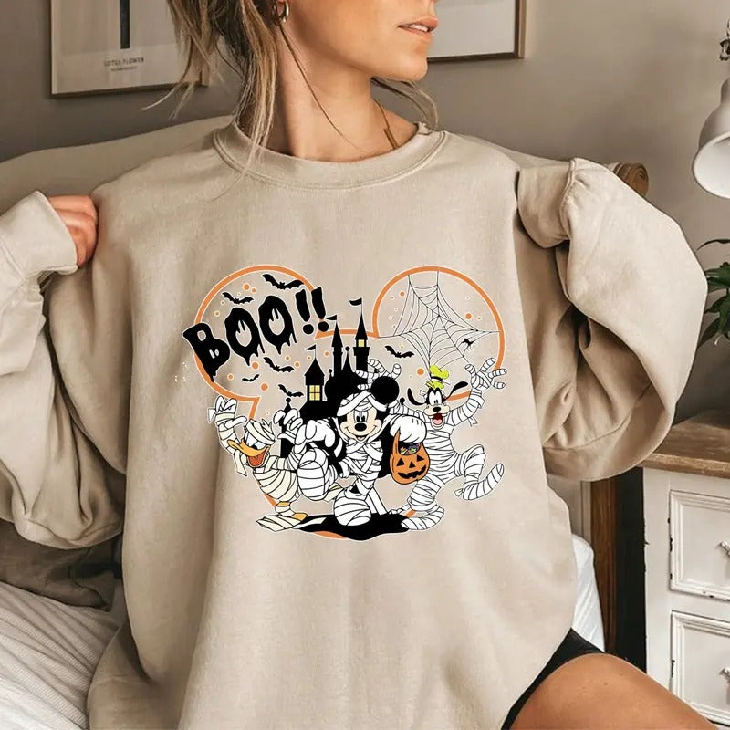 Cute Boo Halloween Shirt, Minniee Ghost Sweatshirt, Halloween Nightmare T-shirt, Halloween Pumpkin Tee Shirt Hoodie