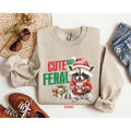 Cute But Feral Sweatshirt, Christmas Shirt, Funny Christmas Sweatshirt, Christmas Raccoon Sweatshirt, Feral Christmas Shirt, Christmas Shirt