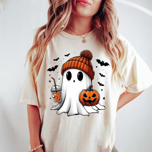 Cute Ghost Halloween Tee, Halloween Coffee Shirt, Bougie Shirt, Bougie Ghost Shirt, Spooky Season Sweashirt
