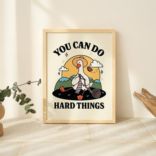 Cute Goose Wall Print, Motivation Quote, Retro Style, Cottagecore Classroom, Green Kids Poster, Nursery Decor Prints, Poster Prints No Frame, Gifts For Friends Art Prints, Wall Art Home Decor, Big Wall Decor, Gifts For Birthday Landscape Ornaments