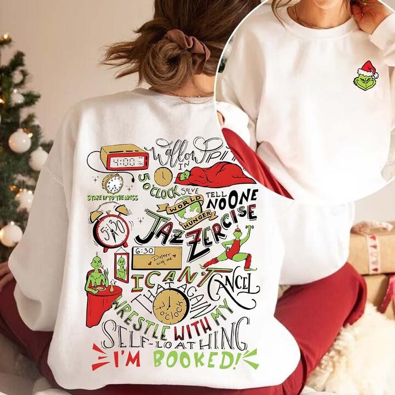 Cute Grinch Christmas Crewneck Sweatshirt, Hoodie, T-shirt | DripVista.com