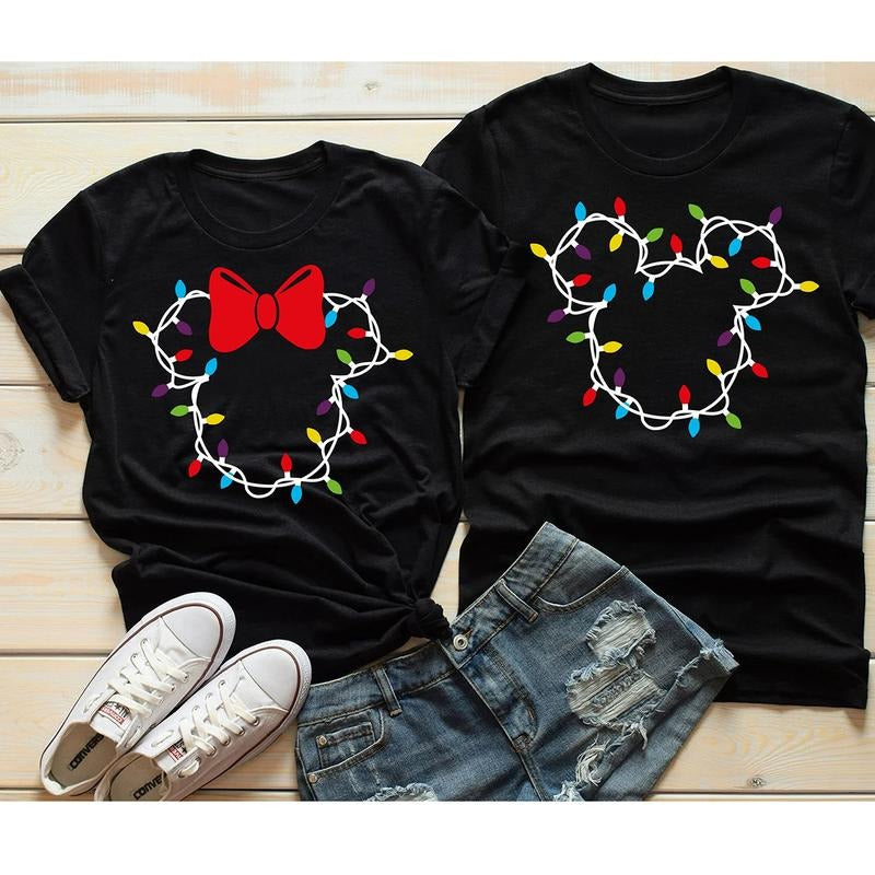 Cute Light Christmas Crewneck Sweatshirt, Hoodie, T-shirt | DripVista.com